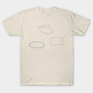 Sketchy Thanksgiving Basics T-Shirt